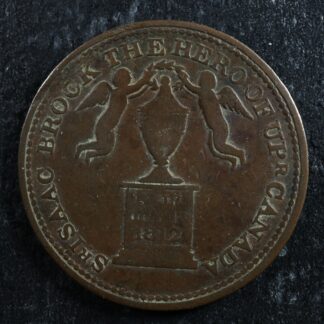 UC-6A5 Halfpenny 1816 Isaac Brock token Upper Canada Ontario Breton 724