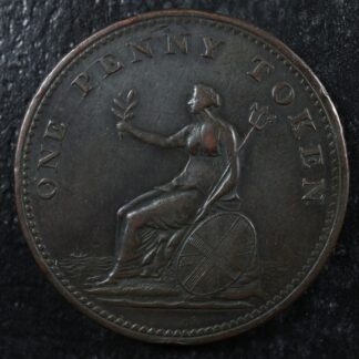 WE-3 One penny token 1813 Field Marshal Wellington Canada Breton 974