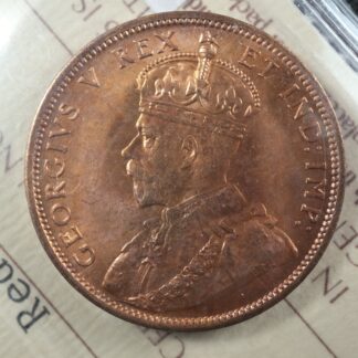 1 cent 1911 Canada ICCS MS-65 Red one large penny King George V c ¢