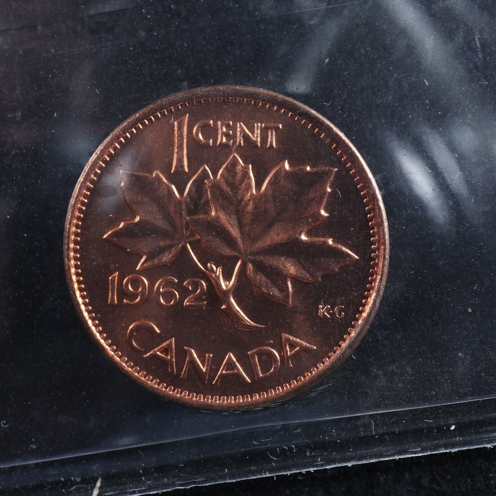 1 cent 1962 Hanging 2 Canada ICCS MS-65 Red copper Queen Elizabeth II c ¢  penny – Jetons Canada