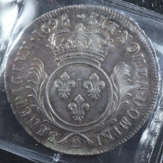 1-ecu-aux-palmes-1695D-Lyon-France-KM2986-ICCS-EF-40-silver-277151429197-2