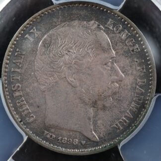 1 krone 1898 HC VBP Copenhagen Denmark PCGS AU-53 KM#797.2 Danmark Danemark