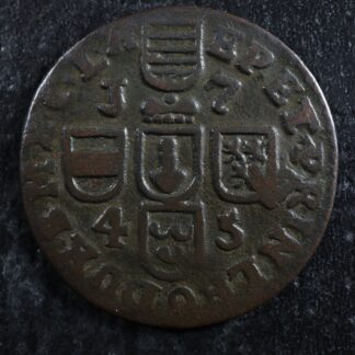 1 liard 1745 Prince-bishopric of Liege Belgium KM#150 copper Belgique