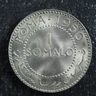 1 somalo 1950 Italian Somaliland KM#5 Billon Somalia