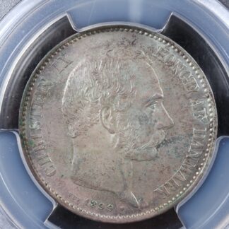 2 kroner 1899 HC VBP Copenhagen Denmark PCGS UNC Stained KM#798.2 Danemark