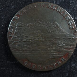 2 quarts 1802 Gibraltar Robert Keeling KM#Tn2.2 copper token