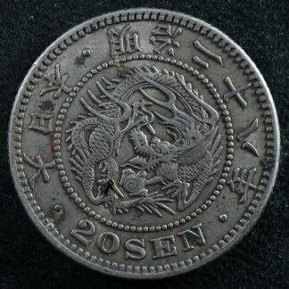 20 sen year 28 (1895) Japan Y#24 silver Japon 日本