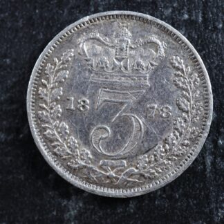 3 pence 1878 Great Britain KM#730 Silver UK GB Grande-Bretagne