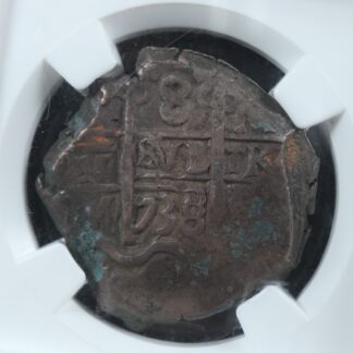 8 reales 1738P M Potosi Bolivia NGC VF-30 KM#31a silver cob Bolivie