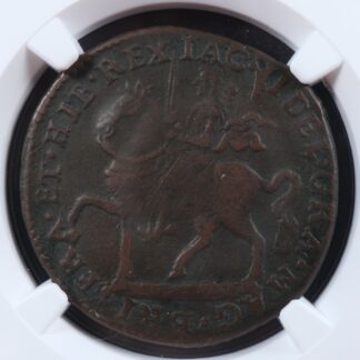 Crown 1690 Dublin mint Ireland KM#103 NGC VF details Gun Money Irlande Éire