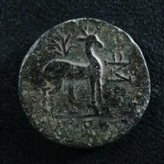 Ephesos Ionia AE18 Late 2nd-early 1st century BC Bee Stag Palm tree