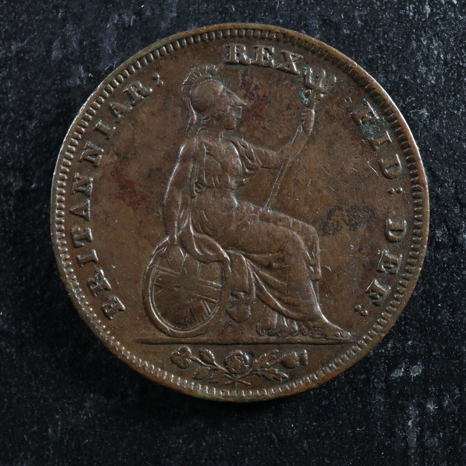 Farthing-1835-Great-Britain-KM705-Copper-one-UK-GB-Grande-Bretagne-14-275850984127-2