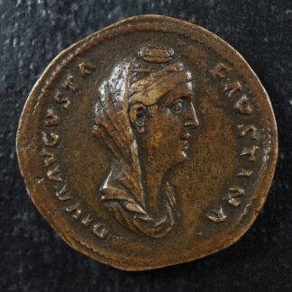 Faustina Major Sestertius 141 Rome RIC 1146Ac Pietas Sesterce Faustine