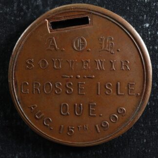 Grosse-Isle-Medal-Medaille-Irish-Memorial-National-Historic-Site-1909-39-mm-AE-276912108117-2