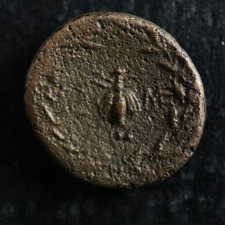 Hybla Megala Sicily AE16 Circa -190 to -186 Athena bee