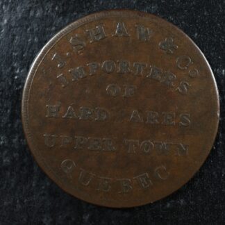 LC-19A1 Halfpenny token J. Shaw & Co Quebec Bas Lower Canada Breton 565