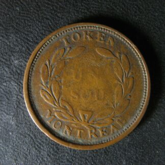 LC-22B Bouquet Sou token Montreal Lower Bas Canada Quebec Breton 682