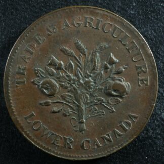 LC-3A3 Un Sous token Lower Bas Canada Bank of Montreal Québec Bouquet Breton 714