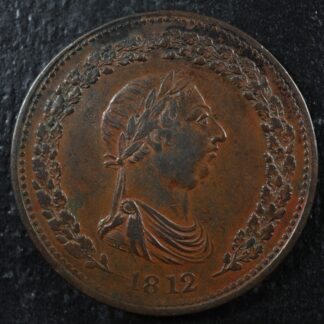 LC-47B1 One Penny token 1812 Lower Bas Canada Quebec Tiffin Commerce Breton 958