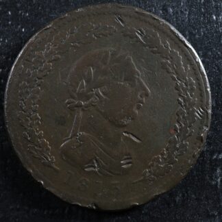 LC-47C2 One Penny token 1813 Lower Bas Canada Quebec Tiffin Commerce Breton 958