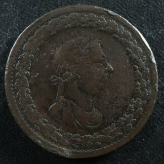 LC-47D2 One Penny token 1812 Lower Bas Canada Quebec Tiffin Britannia Breton 959