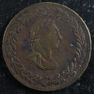 LC-48-18 Halfpenny token 1812 Lower Bas Canada Quebec Tiffin Breton 960