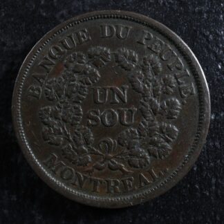 LC-5A3 Un Sou token Lower Bas Canada Quebec Banque du Peuple Breton 715
