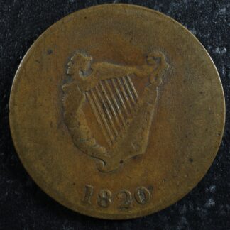 LC-60-12 1820 token Lower Bas Canada Quebec Bust and Harp Breton 1012