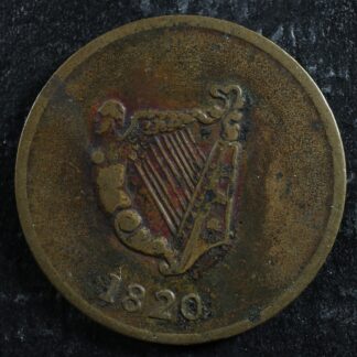 LC-60-9 1820 token Lower Bas Canada Quebec Bust and Harp Breton 1012