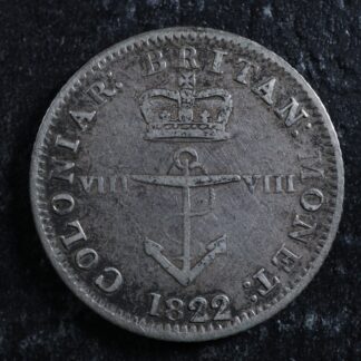 NC-1C3 One Eighth Dollar 1822 1/8 VIII Silver Anchor money Canada Breton 859