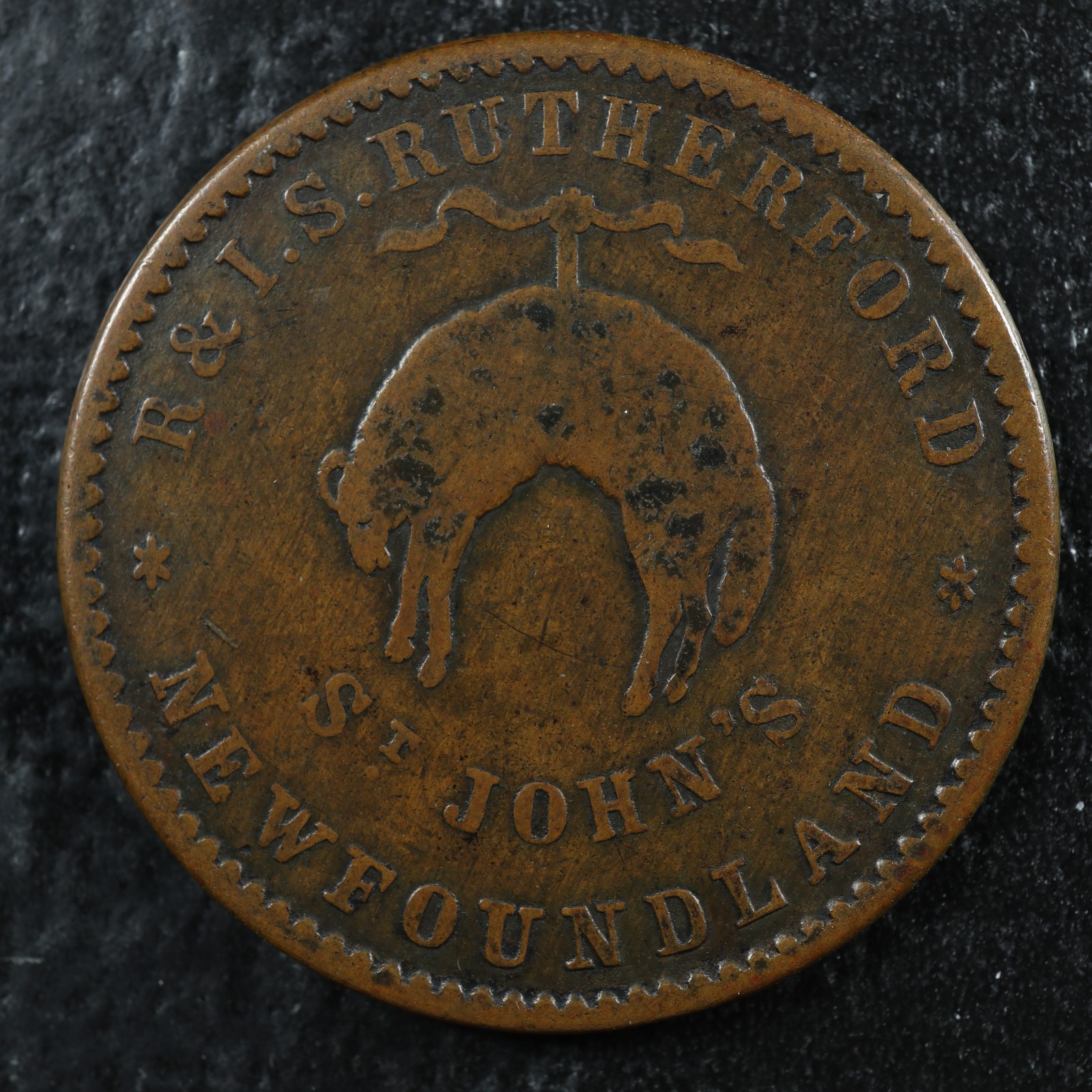NF-1B2-Rutherford-Bros-1841-Newfoundland-Canada-token-NFLD-Breton-952-278107107207-2