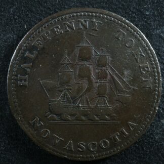 NS-11A1 5.72g Halfpenny token 1815 Canada Nova Scotia Halifax Breton 884