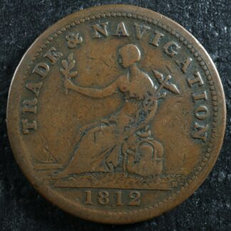 NS-19A1 Halfpenny 1812 token Canada Nova Scotia Trade & Navigation Breton 963