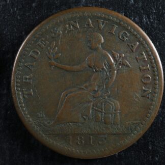 NS-19B2 Halfpenny 1813 token Canada Nova Scotia Trade & Navigation Breton 963