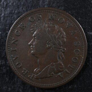 NS-1A1 Halfpenny token 1823 Canada Nova Scotia Thistle Breton 867