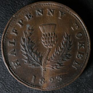 NS-1A4 Halfpenny token 1823 Canada Nova Scotia PNS-104 Breton 867