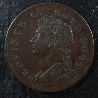 NS-1A6 Halfpenny token 1823 Canada Nova Scotia Thistle Breton 867