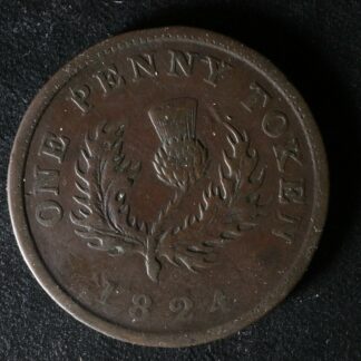 NS-2A2 One Penny token 1824 Canada Nova Scotia PNS-202 Breton 868