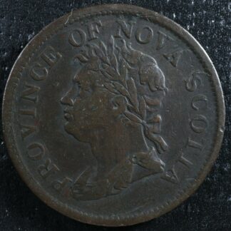 NS-2A2 One penny token 1824 Canada Nova Scotia Thistle Breton 868