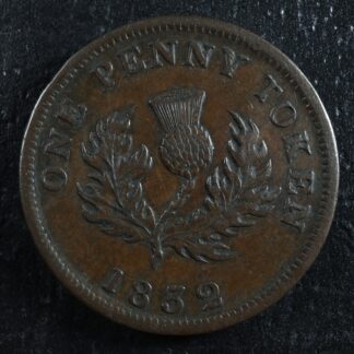 NS-2B1 One Penny token 1832 Canada Nova Scotia Thistle Breton 870