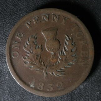 NS-2B1 One penny token 1832 Canada Nova Scotia PNS-401 Breton 870
