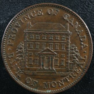 PC-1B1 Halfpenny 1844 token Province of du Canada Montreal Quebec Breton 527