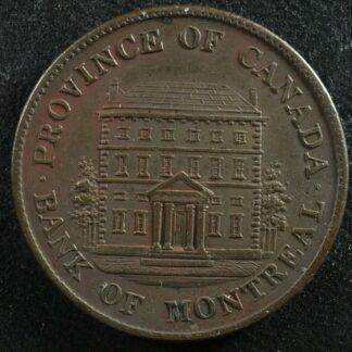 PC-1B6 Halfpenny 1844 token Province of du Canada Montreal Quebec Breton 527