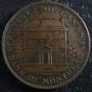 PC-2B One penny token 1842 Province of Canada Bank of Montreal Breton 526