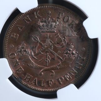 PC-5D-NGC-MS-63-Halfpenny-1857-token-Province-of-Upper-Canada-Bank-Breton-720-276084678027-2