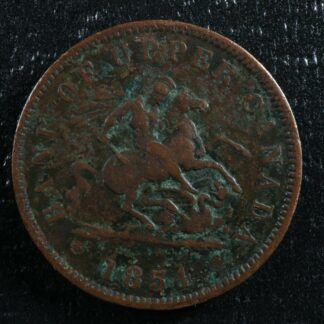 PC-6C2 One Penny 1854 token Crosslet 4 Bank of Upper Canada Breton 719