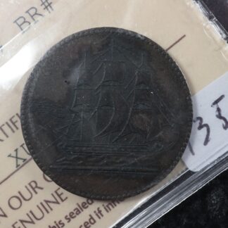 PE-10-2 ICCS EF-40 Ships Colonies & Commerce token PEI American flag Breton 997