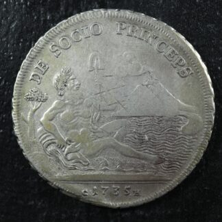 Piastra 1735GH Naples Italian States KM#147 Italy Italie Italia Napoli