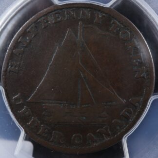 UC-10-PCGS-F-15-Halfpenny-token-1821-Upper-Canada-ship-Breton-728-277714267297-2