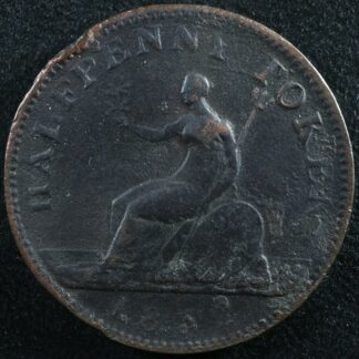 UC-14 Halfpenny token 1832 Province of Upper Canada Britannia Breton 732